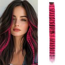 1 buah Ekstensi Rambut Motif Leopard Warna Campuran, Gaya Jalanan Y2K, Ekstensi Rambut Tanpa Sambungan Satu Bagian, Sutra Warna-warni Motif Leopard, Ekstensi Rambut Jambang Warna-warni dan Rambut Bulu, Ekstensi Rambut Gantung Telinga Warna-warni, Ekstensi Rambut Satu Bagian Motif Leopard dengan Sorotan Warna-warni, Ekstensi Rambut Alami Tak Terlihat dan Realistis - Motif macan tutul - View 17