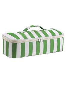 Colorful Striped Hair Tool Storage Bag With Mesh Pocket, Zippered Travel Portable Organizer For Hair Dryer/Curling Iron/Flat Iron, Vacation Travel - Multicolor - View 17