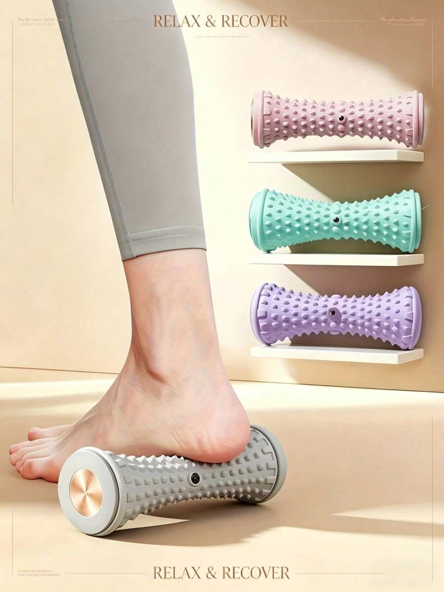 1pc Portable Foot Care Massage Roller With Deep Tissue Textured Surface, Improves Flat Feet, Relaxes Foot Arch Meridians, Relieves Restlessness, Enhances Foot Comfort, Ideal Massage Tool For Yoga, Fitness And Running Enthusiasts - Multiple Styles - View 1
