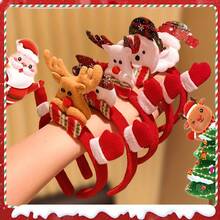 5pcs Christmas Elements Reindeer Snowman Santa Claus Headband Accessories, Suitable As Christmas Gift For Girls - Headband - View 3