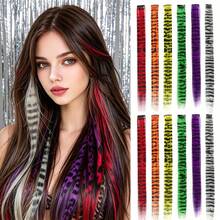 1 buah Ekstensi Rambut Motif Leopard Warna Campuran, Gaya Jalanan Y2K, Ekstensi Rambut Tanpa Sambungan Satu Bagian, Sutra Warna-warni Motif Leopard, Ekstensi Rambut Jambang Warna-warni dan Rambut Bulu, Ekstensi Rambut Gantung Telinga Warna-warni, Ekstensi Rambut Satu Bagian Motif Leopard dengan Sorotan Warna-warni, Ekstensi Rambut Alami Tak Terlihat dan Realistis - Motif macan tutul - View 8