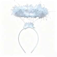 2pcs Photo Booth Props Angel Wings + Angel Headband, Black And White Wings, Adult Size, Strap Design, Easy To Wear And Manage, Party Wedding Costume, Halloween Cosplay, Great For Photos - Multicolor - View 10