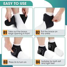 1/2pcs Portable Foot Massager With LCD Touch Screen - Visualized Temperature Ankle Heater, 2000mAh Large Capacity Battery, 3 Vibration Levels + 3 Heating Levels, Adjustable Intensity, Smart Timer, Type-C Charging Port Design, Suitable For Office, Long Standing, Sports Enthusiasts, A Unique Holiday, Birthday Gift Choice - Multicolor - View 9