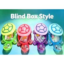 17cm Giant Glow-In-The-Dark Sea Turtle, Plastic Material (Requires Sunlight/UV Exposure During The Day, Glows At Night, Shell Does Not Glow), Openable Shell, Extra Large Glowing Sea Turtle Plush Storage Box Decor - View 13