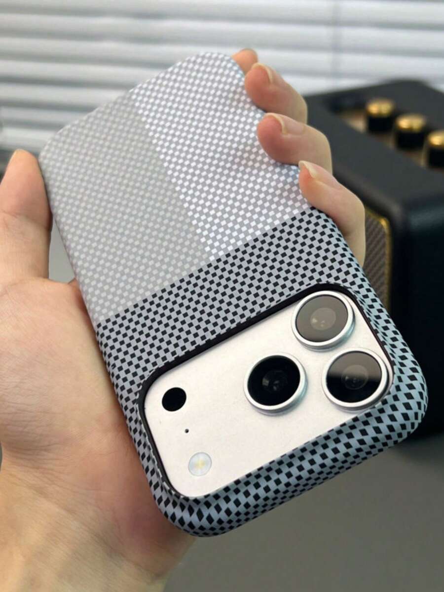 1件 膚感奢華碳纖維條紋手機殼，適用於 iPhone 18 17 Pro Max Air 16 15 14 13 12 11 Pro Max Plus，硬 PC 背蓋