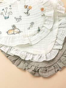 4pcs Baby Floral Bibs, Cotton Gauze Printed, Unisex For Baby Boys And Girls, Spring/Summer Newborn Gift - Multicolor - View 7