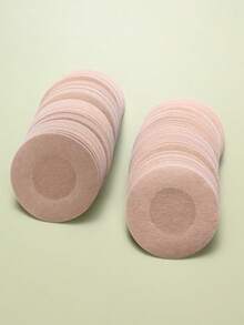 50pcs Invisible Disposable Nipple Covers, Non-Woven Fabric Breast Pads - Khaki - View 5