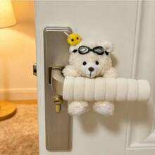 Cute Bear-Shaped Door Handle Cover, Anti-Collision Door Handle Protector, Soft Foam Door Handle Protector, Anti-Scalding Anti-Freezing, Suitable For Home And Office, Brown And White - Multicolor - View 12