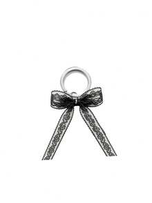 Pu Material Double-Sided Ghost Dark Skeleton Keychain, Lace Bow Pendant, Halloween, Funny Bag Pendant; Y2k Style; Festival Gift - Multicolor - View 14