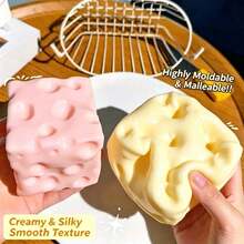 New Giant Cheese Squishy, Square Cheese Ball Squishy, Realistic Bread Texture, Slow Rebound TPR Shell, Stress Relief Toy - Perfect Gift For Birthday, Christmas, Halloween, Easter - Multicolor - View 3