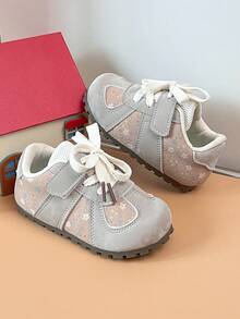 Toddler Floral Patchwork Hook-And-Loop Soft Sole Lightweight Infant Shoes For Home And Outdoor Wear - Blue - View 4