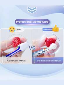 Cepillo de dientes eléctrico Oral B D103K para niños, IPX7 resistente al agua, modo dual, recargable, con temporizador inteligente y función interactiva de aplicación - Multicolor - Ver 6
