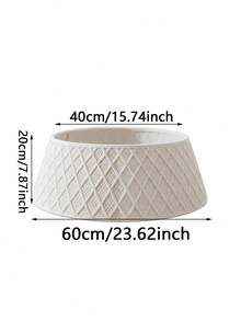 1pc Knitted Christmas Tree Collar - Knitted Diamond Pattern Tree Skirt/Adjustable Artificial Tree Base Cover; 3D Christmas Tree Base Skirt, For Christmas Tree Decoration; Perfect For Christmas And Winter Theme Party Decor - one-size - View 3