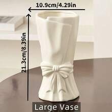 Minimalist Ins Style Ceramic Vase Decor For Hydroponic Fresh Flowers And Lucky Bamboo, High-End Living Room Desktop Ornament - Vase - View 2