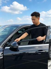 3D Curved Fit High Elasticity Silicone Frameless Silent Wiper, Car Side Window Wiper, Universal Squeegee Wiper Blade Rubber Strip, Multi-Model Compatible Driver & Passenger Window Wiper, Anti-Freeze Cold-Resistant Wiper Rubber Strip, Car Cleaning Tool, Suitable For Driver & Passenger Windows/2pcs/4pcs - Random Styles - View 2