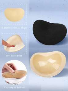 2pcs Heart-Shaped Bra Pads, Invisible Non-Slip Design, Fillable Space, Suitable For Shirts, Lingerie And Daily Swimwear, Applicable For Various Occasions Including Weddings, Formal Events And Daily Commute. Triangle Shaped Breast Pads, Used For Bras And Bikinis. - Multi-color - View 7