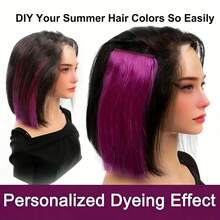 8 Inch Colored Clip‑In Highlight Hair Extensions, Invisible Straight Synthetic Hairpiece For Women, Heat Resistant, Easy Wear For Halloween, Cosplay, Festival & Daily Use, 1‑Piece - Multicolor - View 9