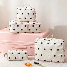 1Pc/Set Polka Dot Printed Portable Travel Storage Bag Luggage Packing Bag Multi-Functional Storage Bag Makeup Bag Toiletry Bag Travel Essential - Multicolor - View 14