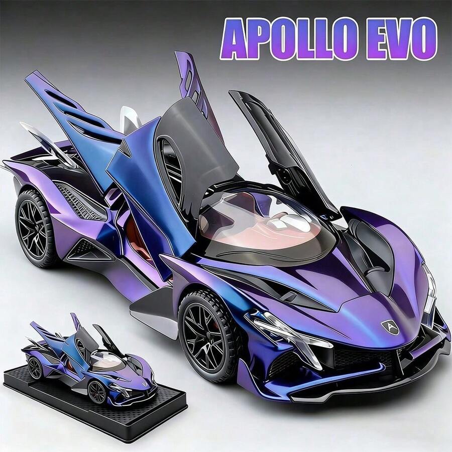 Collector's Grade - Alloy Supercar Model, Multi-Door Opening - Comes With Display Base. Suitable For Car Enthusiasts Collection/Display, Desktop Decor, Gift Giving - Multicolor - View 1