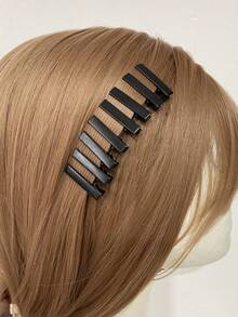200/100/30pcs Black Square DIY Hair Clip Making Set, Includes Hair Clip Pins, BB Clips, Alligator Hair Clips, Side Clips, New Autumn Daily Hairstyle Styling Hair Accessories - Black - View 5