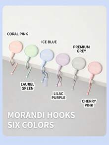 1pc Morandi Color Desktop Hook, No-Glue Traceless Hook, Student Backpack & Bag Hook - Y - View 1
