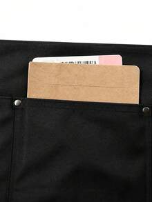 1pc 5-Pocket Server Apron - Rivet Button Unisex Short/Half-Waist Apron, Suitable For Coffee Shop, Restaurant, Kitchen And Home Use - Multicolor - View 10