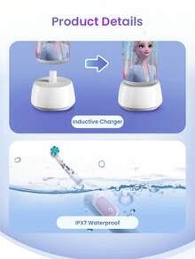 Cepillo de dientes eléctrico Oral B D103K para niños, IPX7 resistente al agua, modo dual, recargable, con temporizador inteligente y función interactiva de aplicación - Multicolor - Ver 8