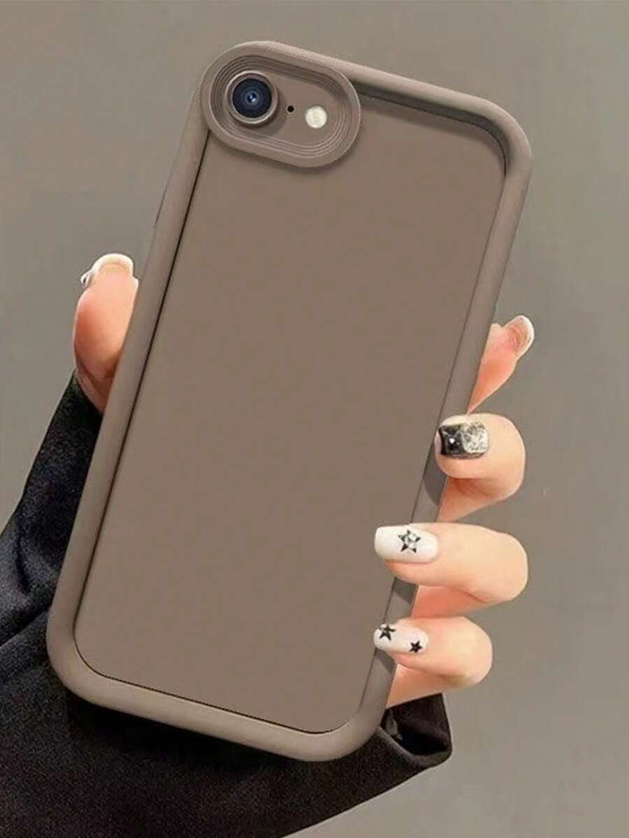 Grooved Brown Material Minimalist Fashion Creative Anti-Drop Phone Case Compatible With Ip 17/Ip 17pro/Ip 17promax/ IP16/11/16pro/16plus/16promax/16e/15Promax/13/14/12/XS/XR/7G/8P, Compatible With Samsung Galaxy S26/S26PLUS/S26 UltraS25/S25PLUS/S25 Ultra/A16/A36/A26/A56/A50/A12/A32/A52/A72/A51/A21S/A13/A14/S24/S24PLUS/S24Ultra/S20/S23/S22/A53/S20FE/S21/, Anti-Drop Phone Protective Case - Brown - View 1