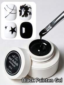AiFer Set Starter Kutek Gel Hitam & Putih Soak-Off Tanpa Lap 8ml/Pc, Dapat Digunakan Sepanjang Musim, Tersedia 2 Warna - Hitam dan Putih - View 4