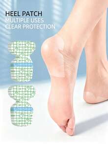 20/10/1pc Heel Cushions, Invisible Transparent Gel Heel Protectors, Self-Adhesive Anti-Chafing Anti-Blister Foot Care Pads, Soft Heel Pads, Suitable For High Heels And Loose Shoes, Practical Daily Foot Care Accessory To Relieve Foot Pain - Multi-color - View 5