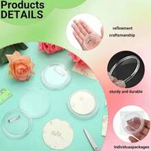 10 مجموعات إكسسوارات شارات DIY، قشور شارات زر شفافة، مجموعة خلفية شارات مع تصميم قشرة خارجية دائرية من الدانتيل، مناسبة لأعياد الميلاد والهدايا الصغيرة في عيد الميلاد، الحرف اليدوية، صنع هدايا العطلات، التجمعات العائلية، صنع شارات تذكارية للحفلات - متعدد الألوان - مشاهدة 4