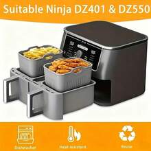 2pcs/4pcs Gray Silicone Air Fryer Liners, Reusable Silicone Air Fryer Mats, Air Fryer Accessories, Kitchen Accessories Replacement Reusable Baking Mats, Easy To Clean And Store - View 3