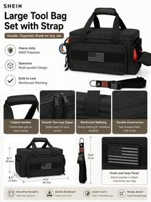 14" Heavy Duty Tactical Tool Bag Non-Slip Base Multipurpose Work Organizer For Handyman,Carpenter,Durable Portable Tool Storage - Tool Bag Set - View 7