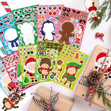 27pcs Christmas DIY Stickers - Design Your Own Snowman, Christmas Tree And Santa Claus Scenes, Interactive Puzzle Toy To Promote Brain Development, Children's Party Gift, Gift Wrapping, Classroom Activity, Christmas And Holiday Gift - Mixed Color - View 2
