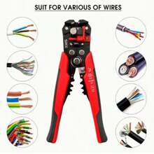1pc Automatic Wire Stripper, Multi-Function All-In-One Design, Stripping Range 24-10AWG/0.2-6mm², Capable Of Wire Stripping, Crimping, Cable Cutting And Crimping Operations; Suitable For Electrician Home Wiring, Electrical Equipment Maintenance, Automotive Mechanical Repair And Other Scenarios, Convenient Professional Manual Tool - A - View 6