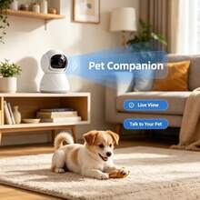 1pc/2pcs Indoor WiFi Security Camera 1080P, PTZ 355° Rotation 90° Tilt Smart Home Monitoring Camera With Two-Way Audio, Motion Detection, Sound Alarm, Baby & Pet Monitoring Camera, TF Card Cloud Storage 2.4G WiFi IP Camera - White - View 8