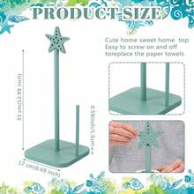 Paper Towel Holder, Cute Wooden Kitchen Countertop Paper Towel Holder, Freestanding Roll Dispenser Storage Rack, Bow Design, Bathroom Accessories And Apartment Home Decor - Multicolor - View 6