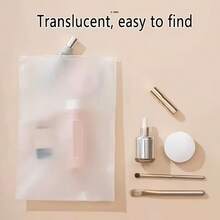 10pcs/20pcs Travel Storage Bag Set, Matte Self-Sealing Bags, Reusable And Waterproof Travel & Storage Bags, Suitable For Clothing, Travel Essentials, Etc., Durable Plastic Organizer Bags, 5 Sizes Available - View 7
