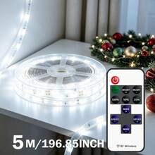 Acosh Neon Kit Lampu Strip LED Fleksibel SMD 2835 30 LED/M, Lampu Strip LED Bertenaga USB 5V dengan Kontrol Jarak Jauh RF, Lampu Dekoratif DIY untuk Rumah, Kamar Tidur, Dapur - Cahaya Putih - View 15