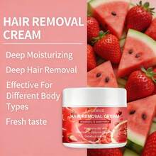 Watermelon Hair Removal Cream: Bikini Line Hair Removal For Intimate Areas, Suitable For Face, Legs, Underarms - Gentle Formula, Suitable For Home And Travel Use, 5 Minutes Gentle And Fast Hair Removal With No Residue - Cream - View 3