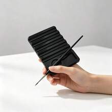 1pc Nail Brush Holder, Multi-Slot Nail Pen Storage Tray With Paint Mixing Palette, Suitable For Nail Salon - Multicolor - View 3