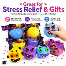 Funny Monster Squishy Slow Rebound Stress Relief Toy, Interchangeable Expressions, Halloween Adult Desktop Decor Pressure Relief Toy - Multicolor - View 5