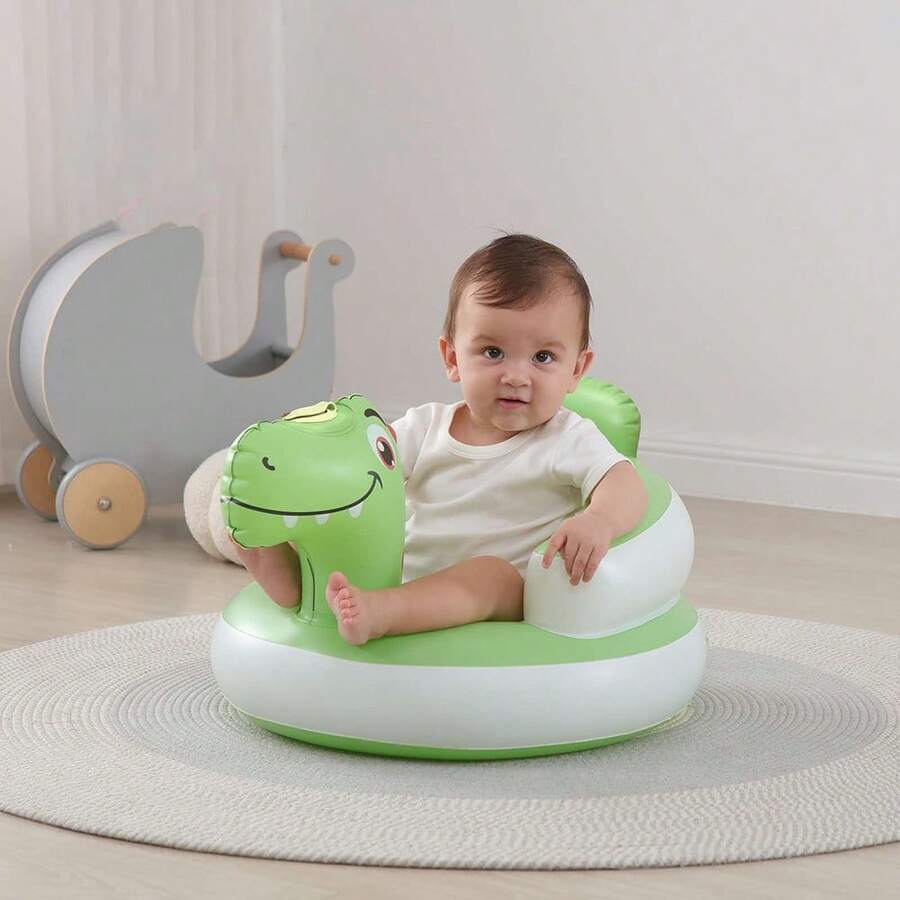 Kursi Tiup Kartun PVC, Kursi Belajar Latihan Bayi, Kursi Belajar Anti Jatuh, Kursi Mandi Bayi - MultiWarna - View 1