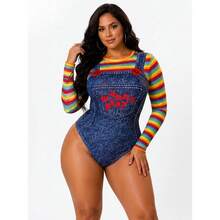 Plus Size Bodysuits - Multicolor - View 3