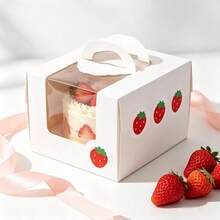 500pcs Cartoon Strawberry Doodle Sticker Roll 1 Inch Round Cartoon Office Stickers Dessert Packaging Stickers DIY Decoration Stickers PVC Self-Adhesive Labels - Multicolor - View 3