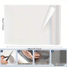 Self Adhesive Transparent PVC Cat Scratch Protection Film Furniture Scratch Proof Shield Tape For Sofa Armrest Door Wall Pet Proof Damage Prevention Home Decor Essential Furniture Care Solution Pet Owner Must Have - 20*100cm - View 3