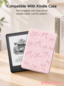 حافظة واقية بنمط ربطة عنق وردية من Kianle متوافقة مع Kindle الجيل الحادي عشر (2022/2024)، Kindle Clara 2E، Clara Colour، Clara BW (6 بوصة) و Libra Colour (7 بوصة)، تصميم لطيف أنثوي وأنيق، ديكور سطح المكتب للجهاز اللوحي، مناسب لأعياد الميلاد والعطلات. - متعدد الألوان - مشاهدة 8