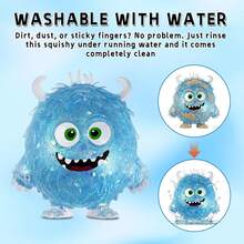 1pc Colorful Glitter Monster Squishy Toy, Funny Cartoon Stress Relief Toy, Squeezable Stretchable Rebound, Venting And Relaxing, Children's Fun Toy, Party Small Gift Decor - Multicolor - View 2