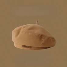 1pc Women's Autumn/Winter New Wool Beret Hat, British Style Painter Hat, Vintage Versatile, Face-Flattering, Unisex - Multicolor - View 9