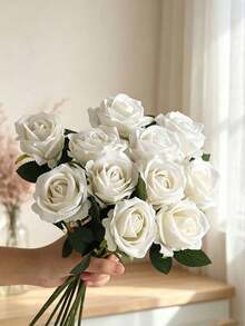 Purchase Artificial Roses, Artificial Flowers, Artificial Rose Decorations, DIY Wedding Bouquet Centerpieces, White Roses, Red Roses, Pink Roses, Blue & White Roses, Yellow Roses, Bridal Gifts, Valentine's Day Decorations, Party Decorations, Home Decor, Living Room Decor, Store Decor And Photography Props - Multicolor - View 10